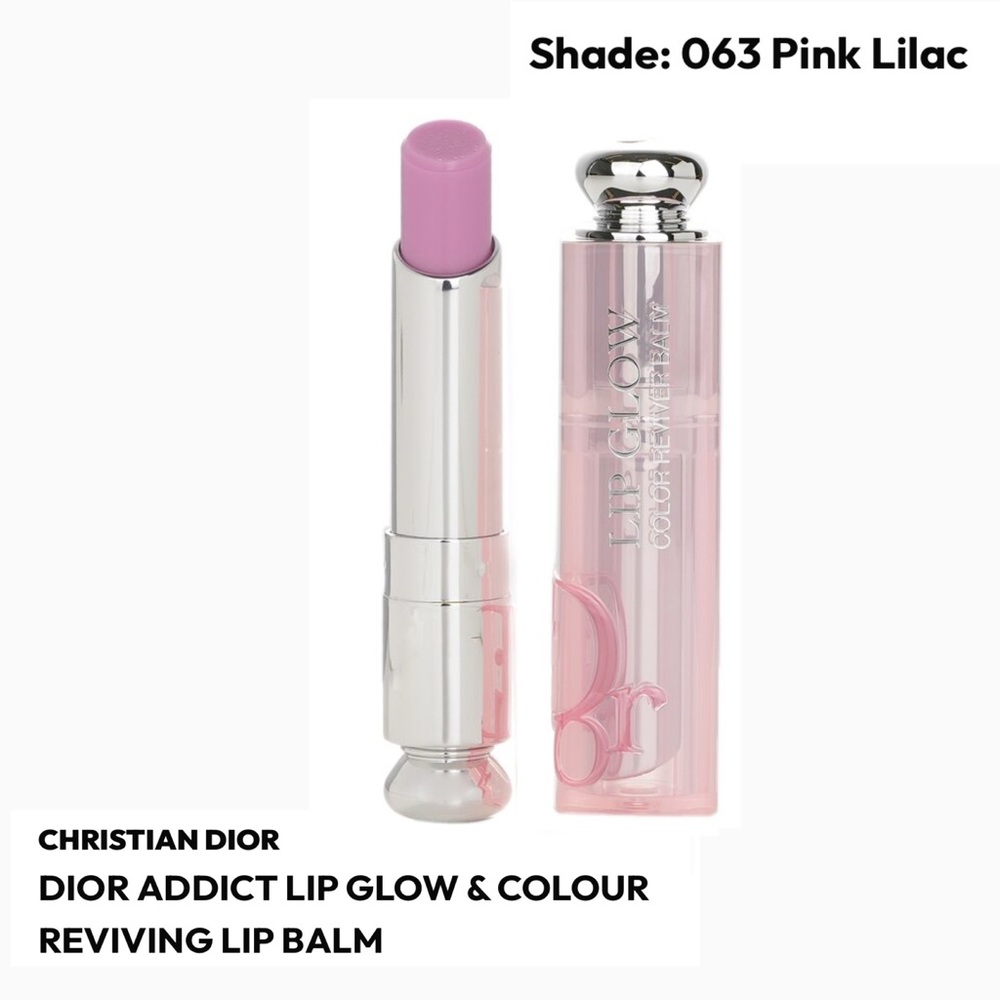 Dior Addict Lip Glow l 48-Hour Hydrating Lip Balm • pH-Activated 063 Pink Lilac